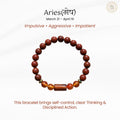 Aries Zodiac Bracelet for Confidence & Self-Control | Crystal Energy Bracelet