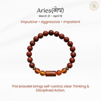 Aries Zodiac Bracelet for Confidence & Self-Control | Crystal Energy Bracelet