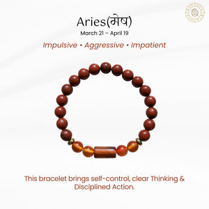 Aries Zodiac Bracelet for Confidence & Self-Control | Crystal Energy Bracelet
