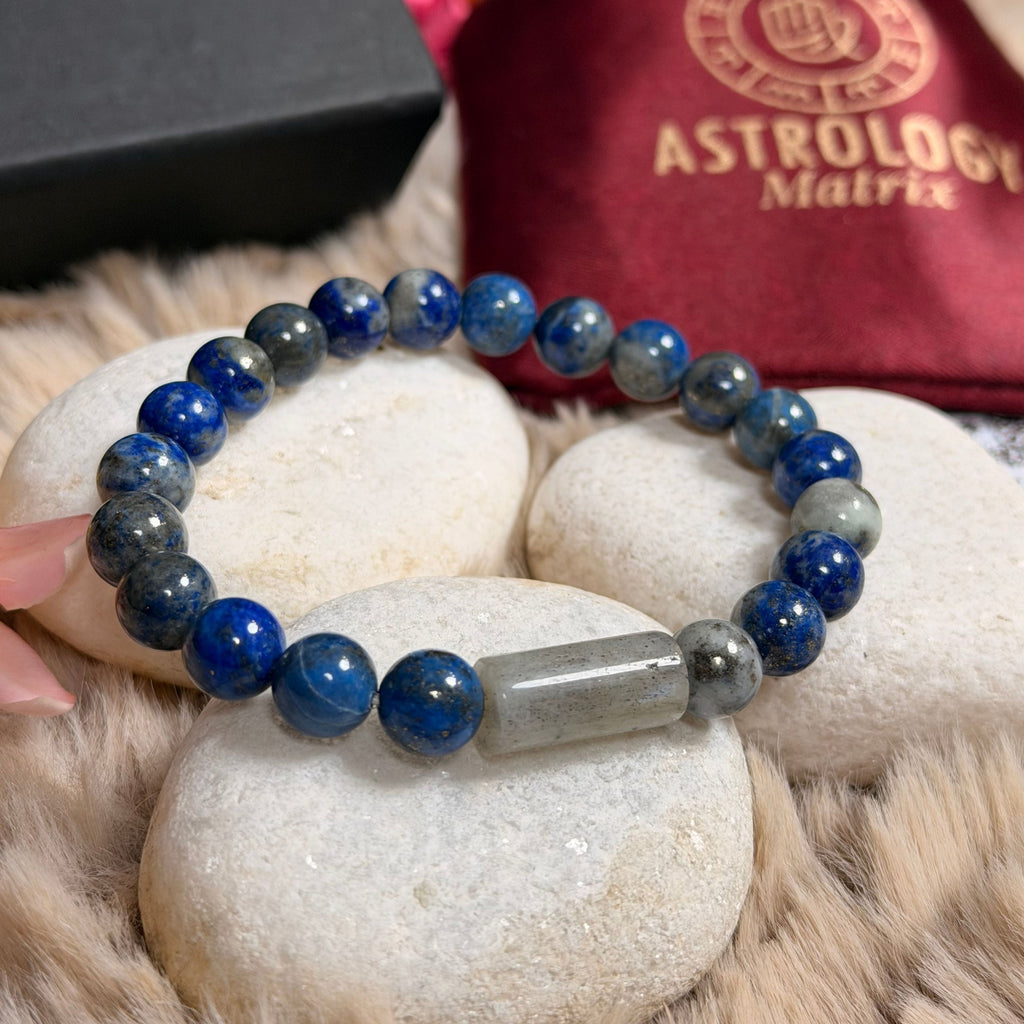 Lapis Lazuli Bracelet for Confidence, Wisdom & Self-Expression