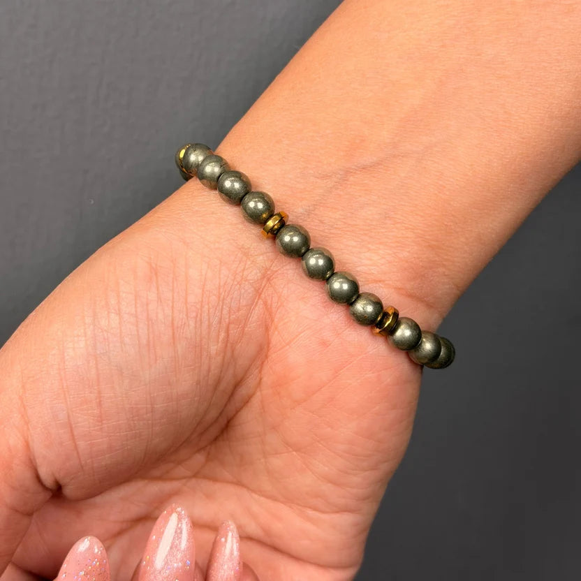 Pyrite Couple Bracelet Set – For Wealth & Prosperity