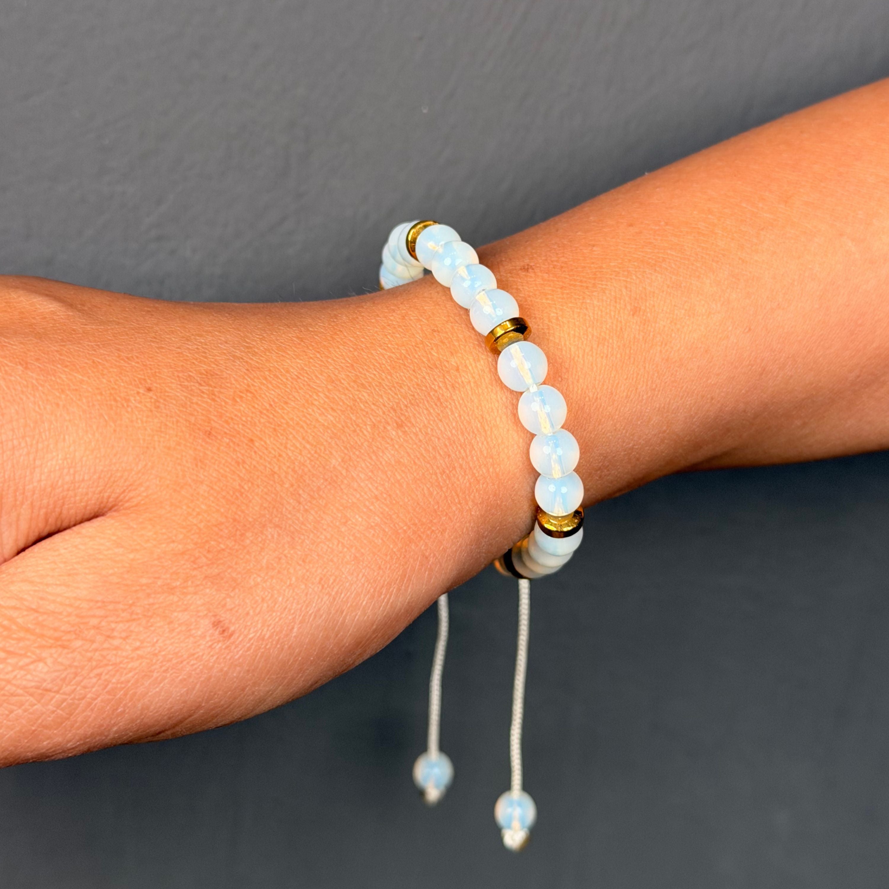 Opalite Natural Stone Bracelet for Creativity, Positivity & Balance