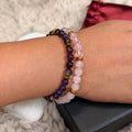 Rose Quartz & Amethyst Bracelet Combo for Love & Attraction