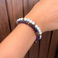 Howlite & Amethyst Combo Bracelet for Peace, Calm & Positivity