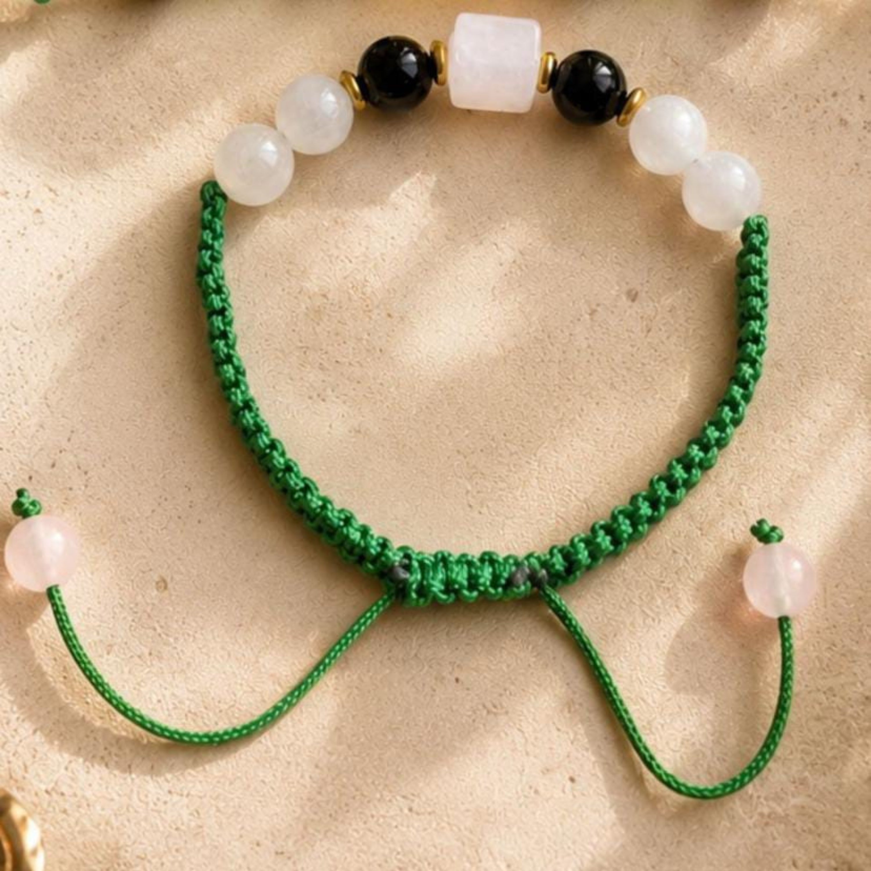 Green Aventurine, Citrine & Pyrite Rakhi Set | Growth, Prosperity & Protection