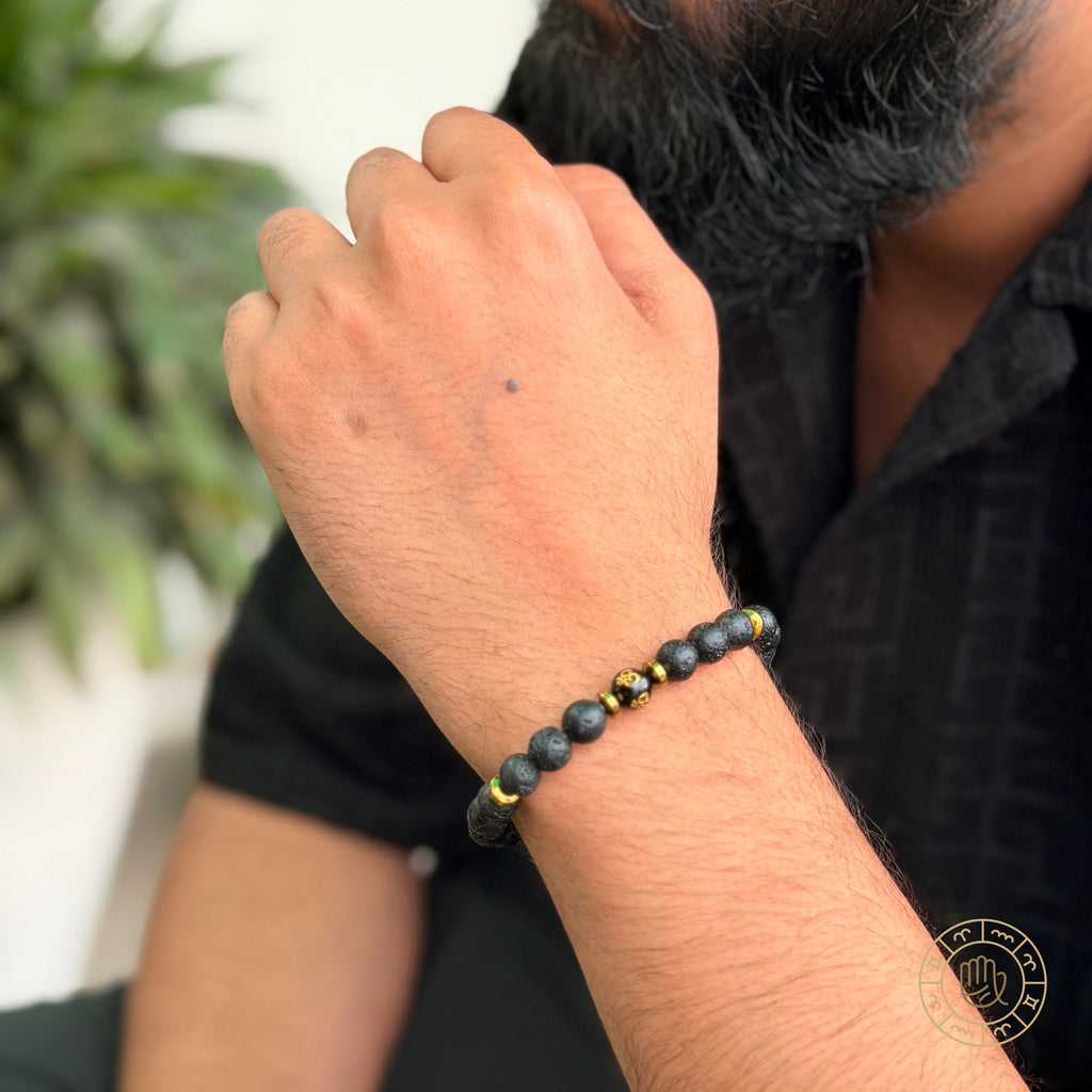 Power & Balance Couple Combo – Tiger Eye & Lava Stone Bracelet