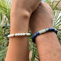 Calm & Clarity Couple Combo – Lapis Lazuli & Howlite Couple Bracelet