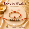 Mahakal Siddh Rudraksha, Pyrite, Rose Quartz & Pearl Rakhi Set for Wealth, Harmony & Divine Blessings