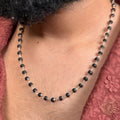 Silver Plated Karungali Mala – Power Balance for Positivity & Strength