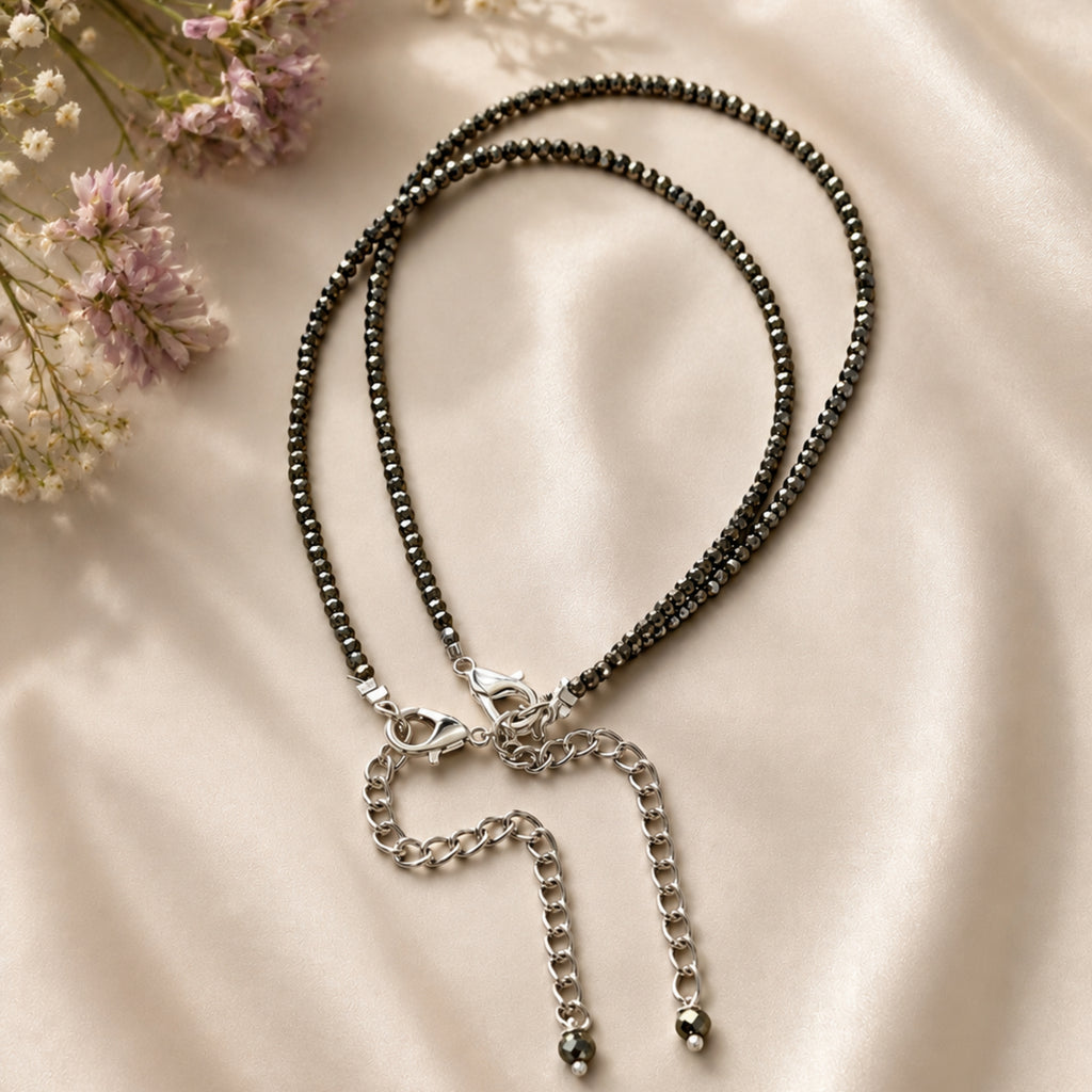 Pyrite Crystal Anklet for Wealth & Protection | Healing Anklet