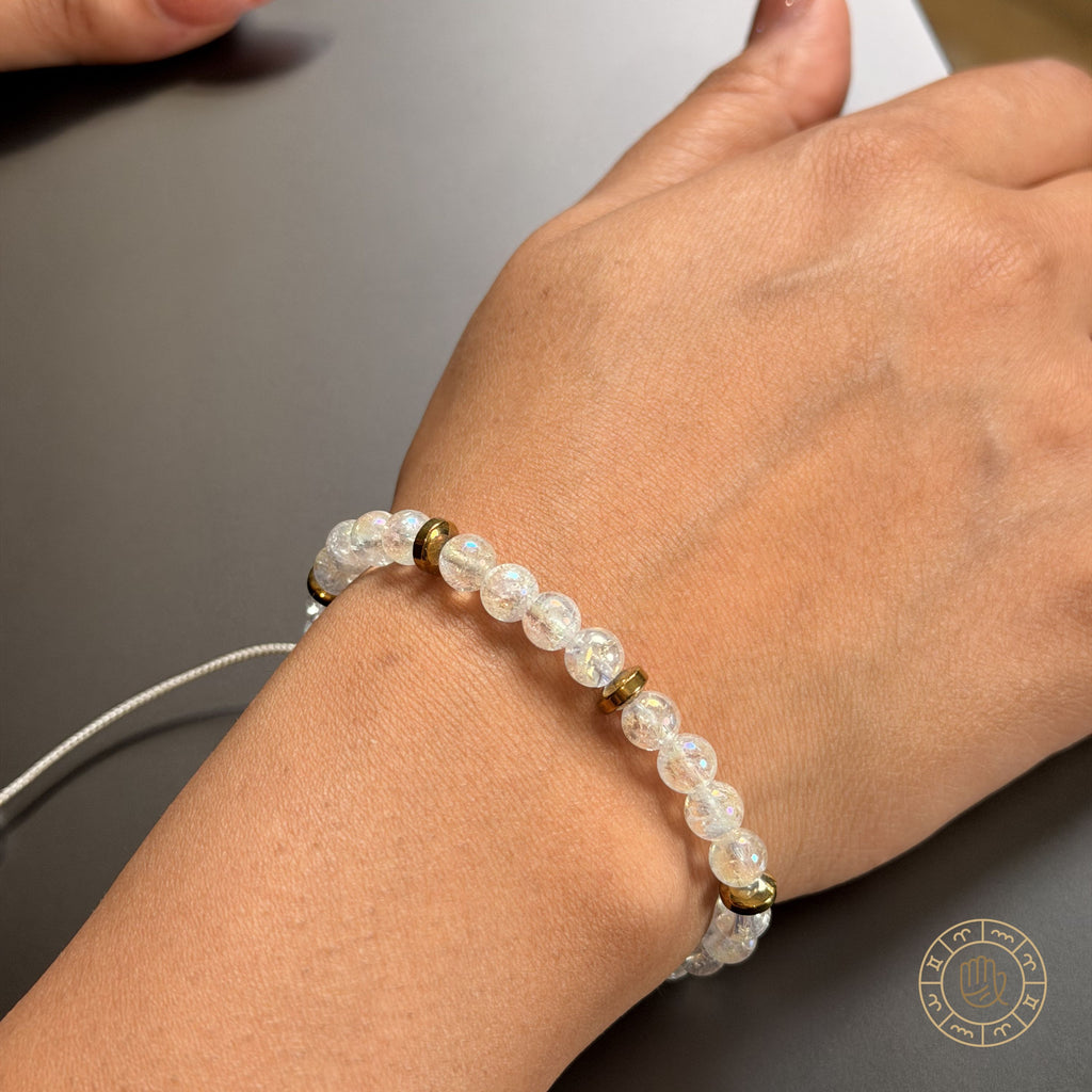 Clarity & Vital Energy Couple Duo – Clear Quartz & Red Jasper Bracelet