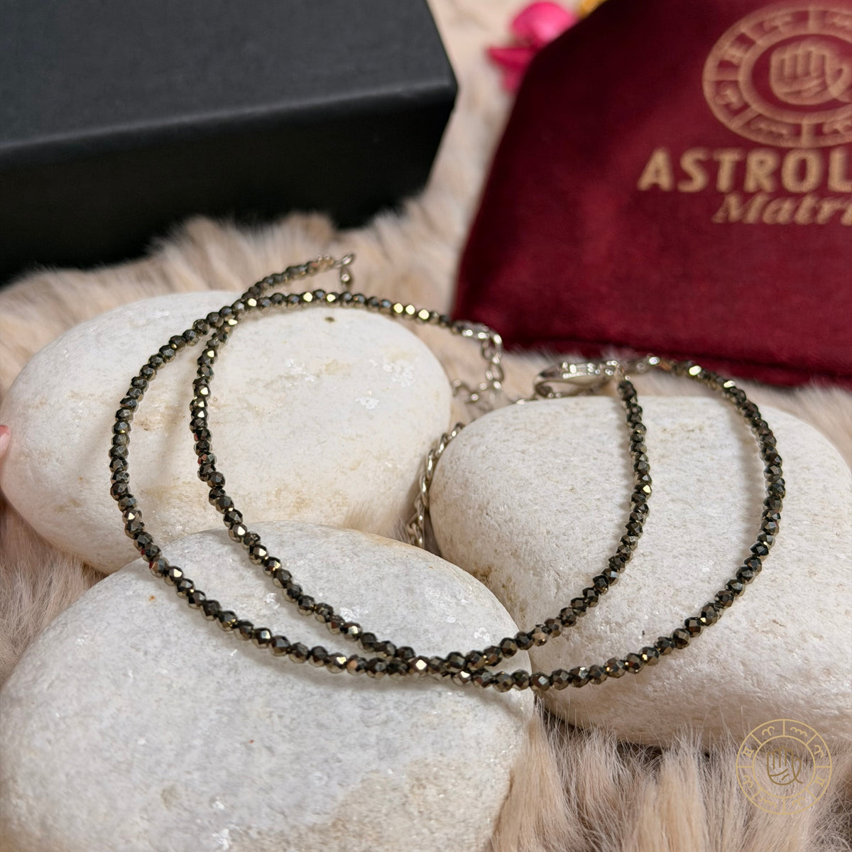 Pyrite Crystal Anklet for Wealth & Protection | Healing Anklet