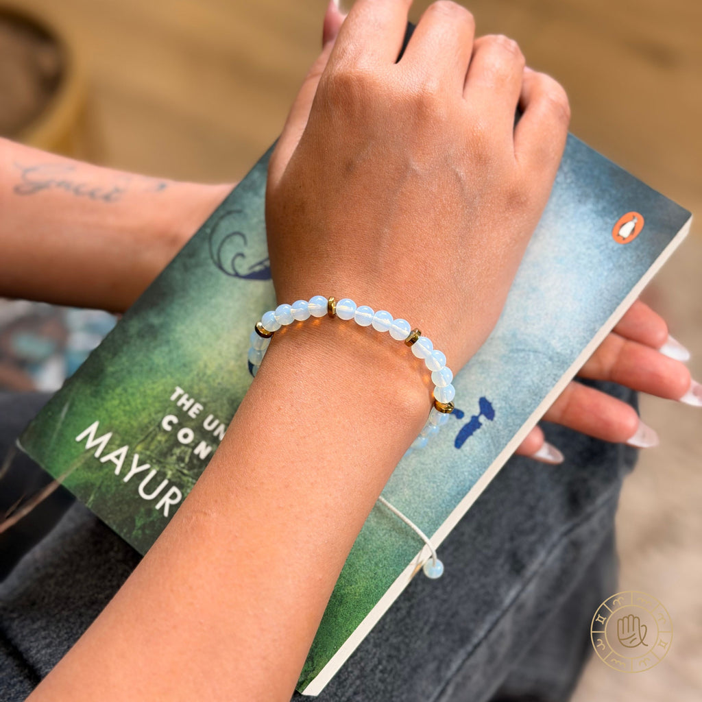 Calm & Growth Harmony Couple Combo  – Green Malachite & Opalite Bracelet