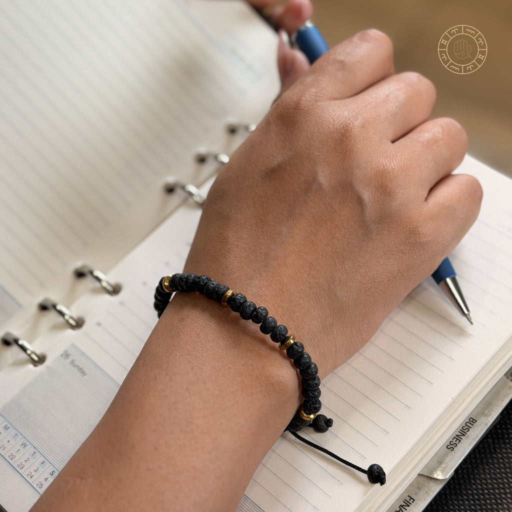 Lava Stone Power Bracelet for Strength, Stability & Focus