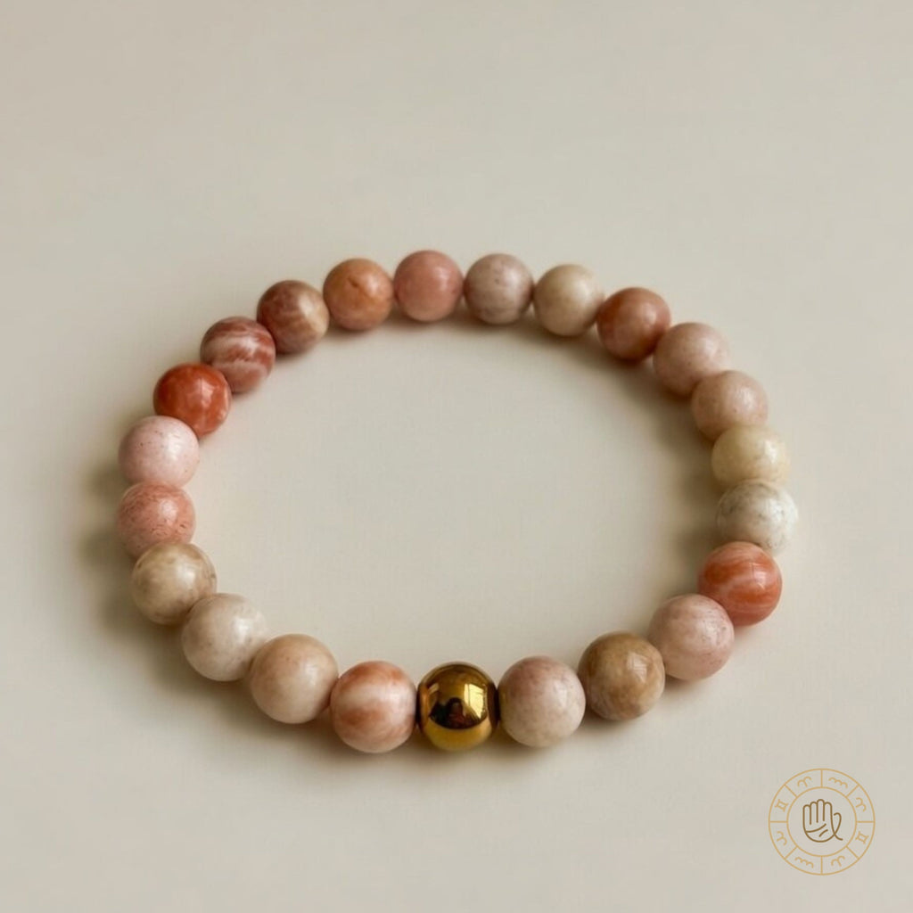 Sunstone and Golden Hematite Bracelet