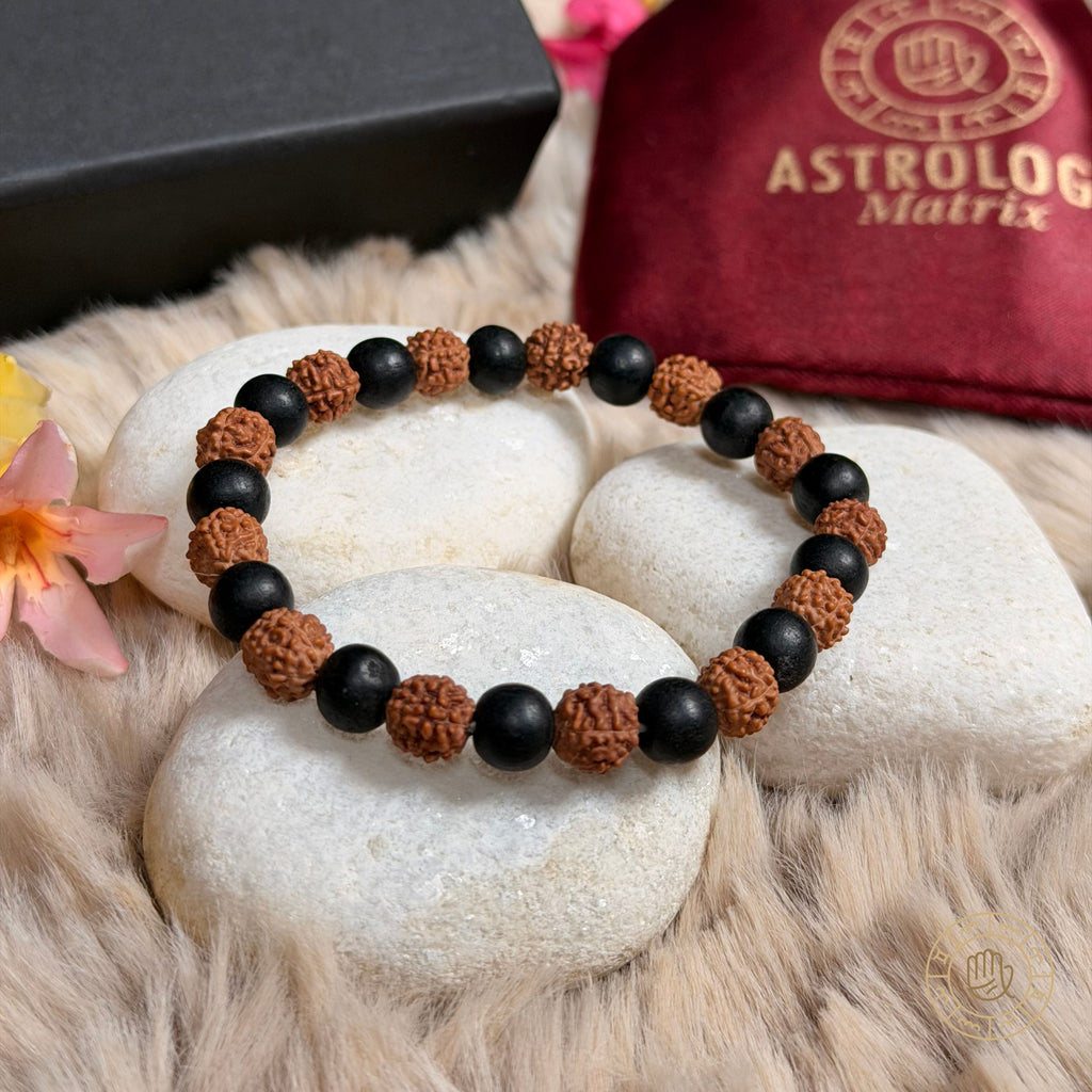 Karungali Rudraksha Bracelet for Spiritual Protection & Inner Strength
