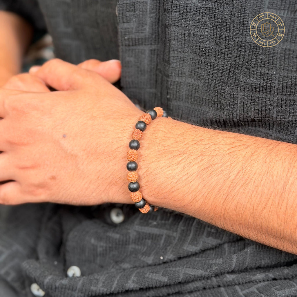 Karungali Rudraksha Bracelet for Spiritual Protection & Inner Strength