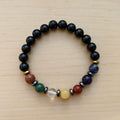 7 Chakra Bracelet with Black Tourmaline