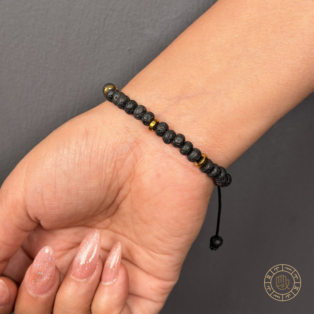 Wealth & Calm Couple Combo – Citrine, Tiger Eye & Lava Bracelet Set