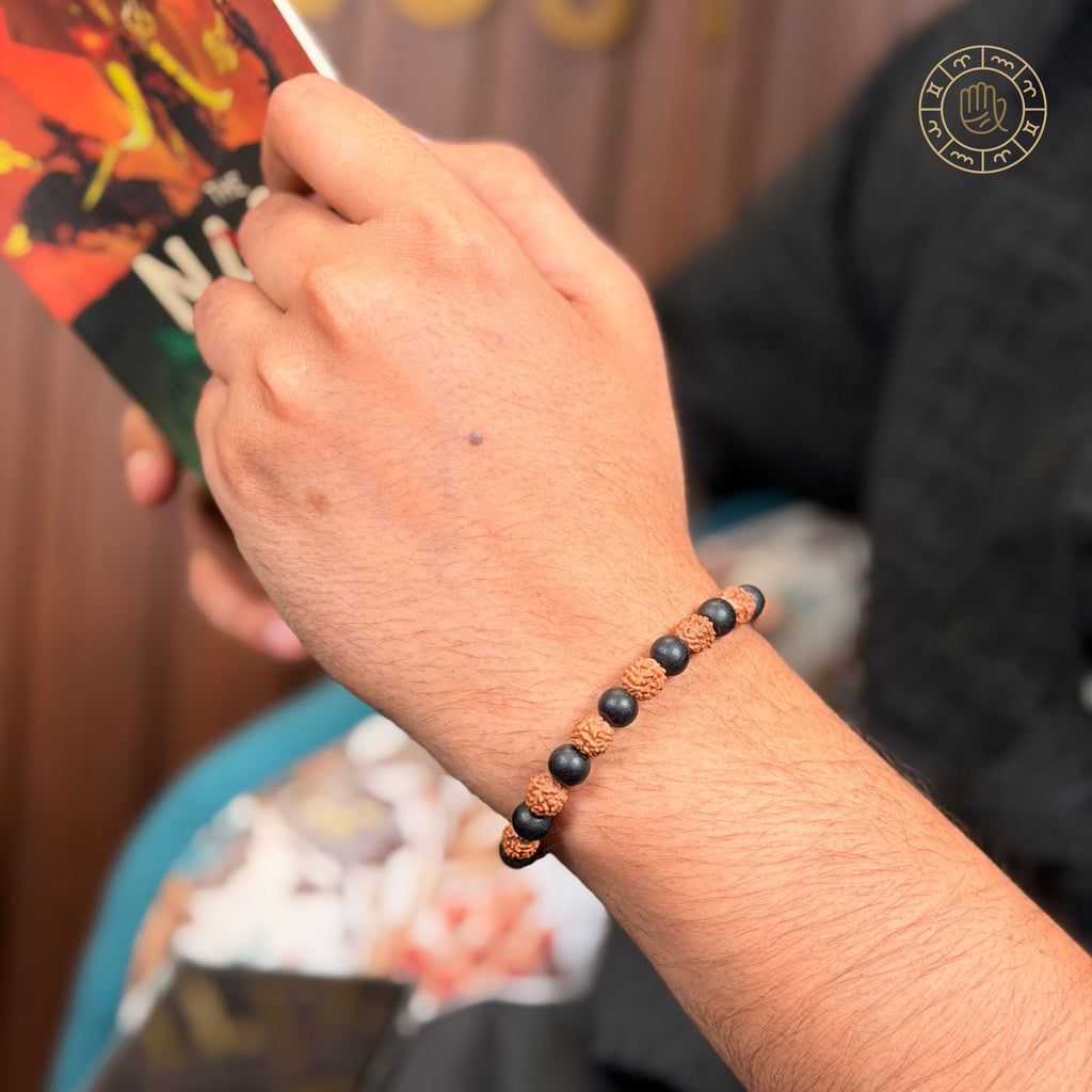 Karungali Rudraksha Bracelet for Spiritual Protection & Inner Strength