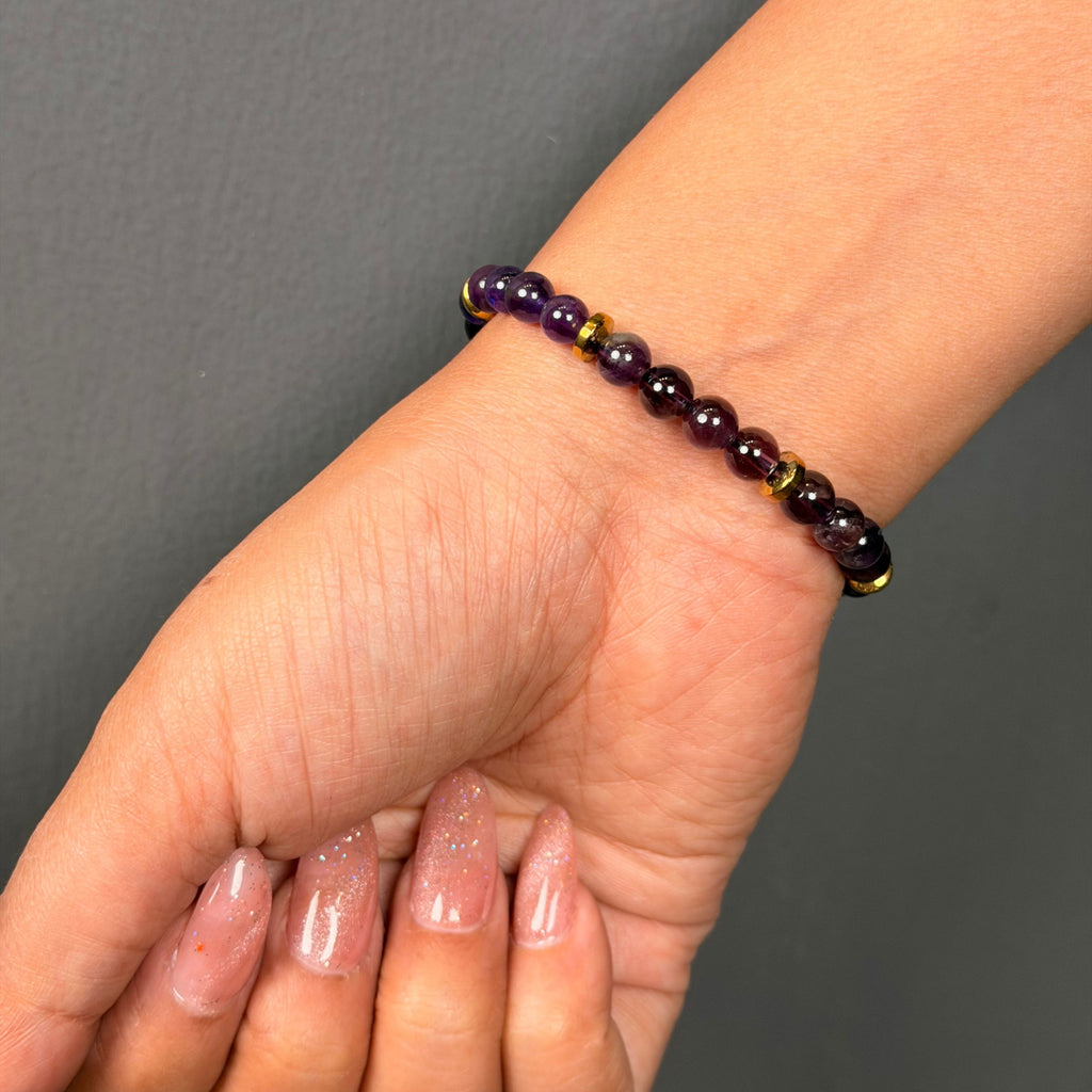 Focus & Calm Couple Set – Tiger Eye, Citrine & Amethyst Bracelet