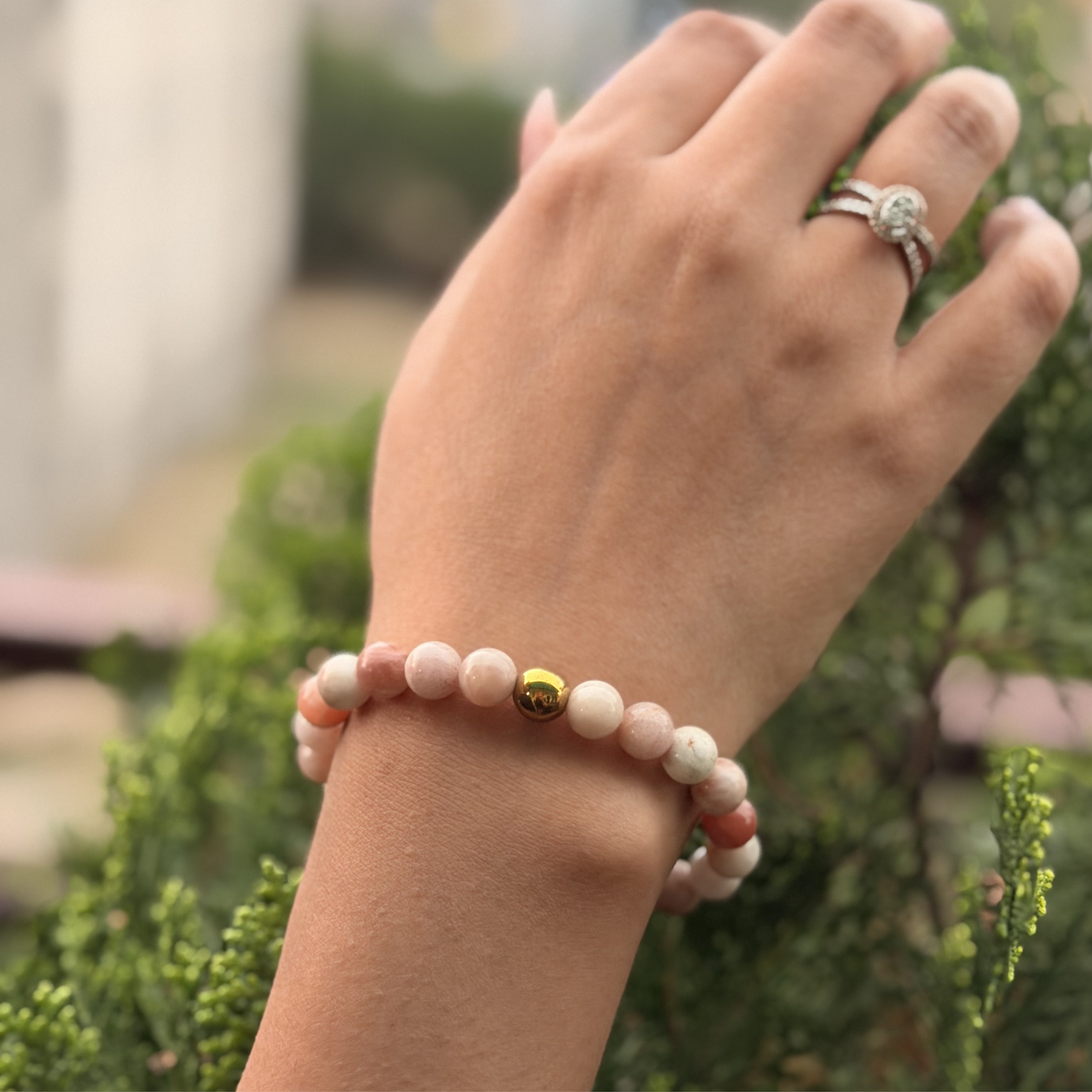 Sunstone and Golden Hematite Bracelet