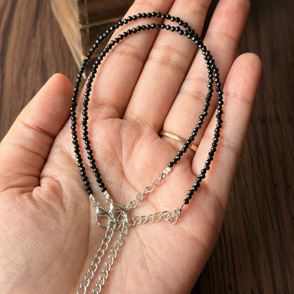 Black Tourmaline Crystal Anklet Pair for Protection | Healing Anklets