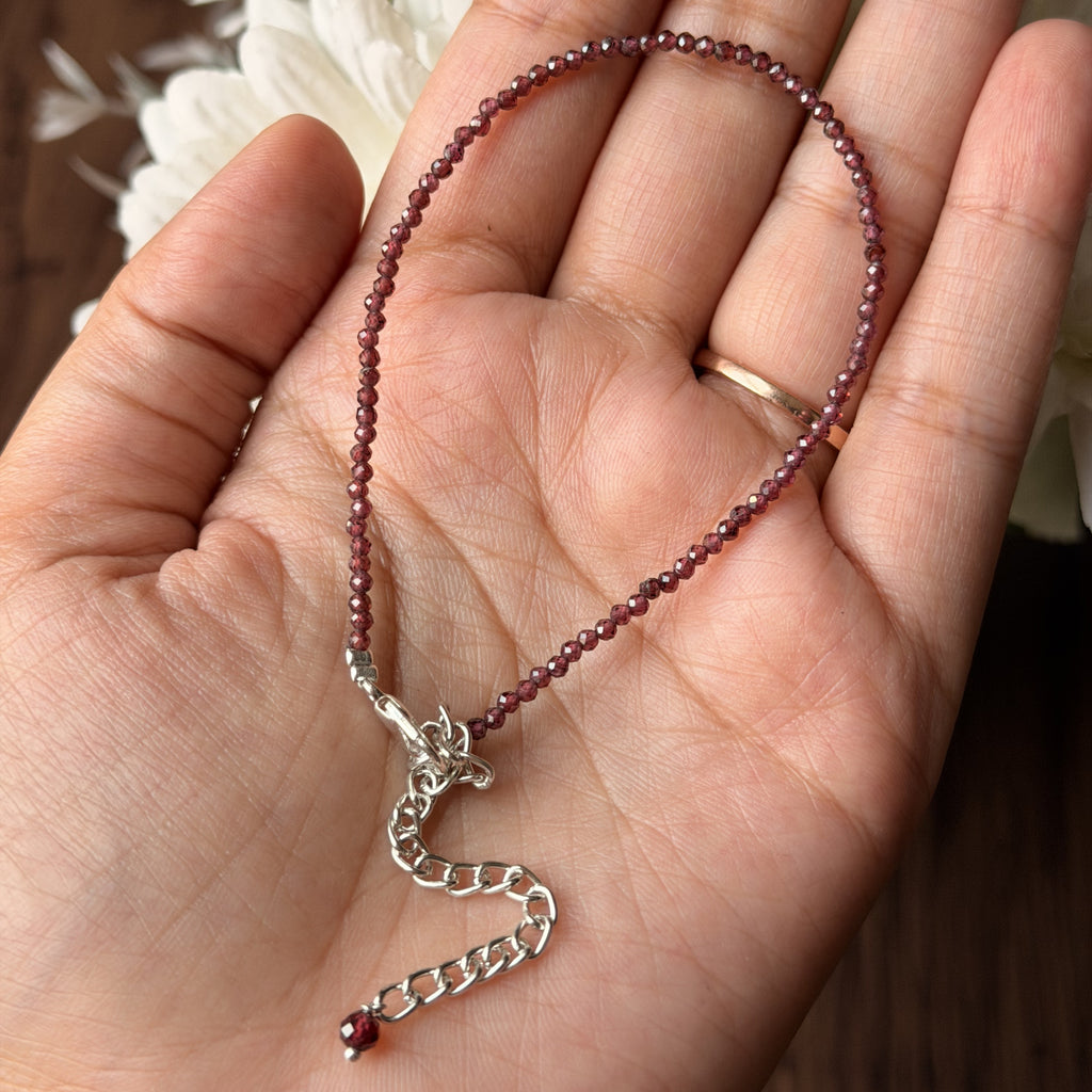 Garnet Anklet for Love, Energy & Confidence