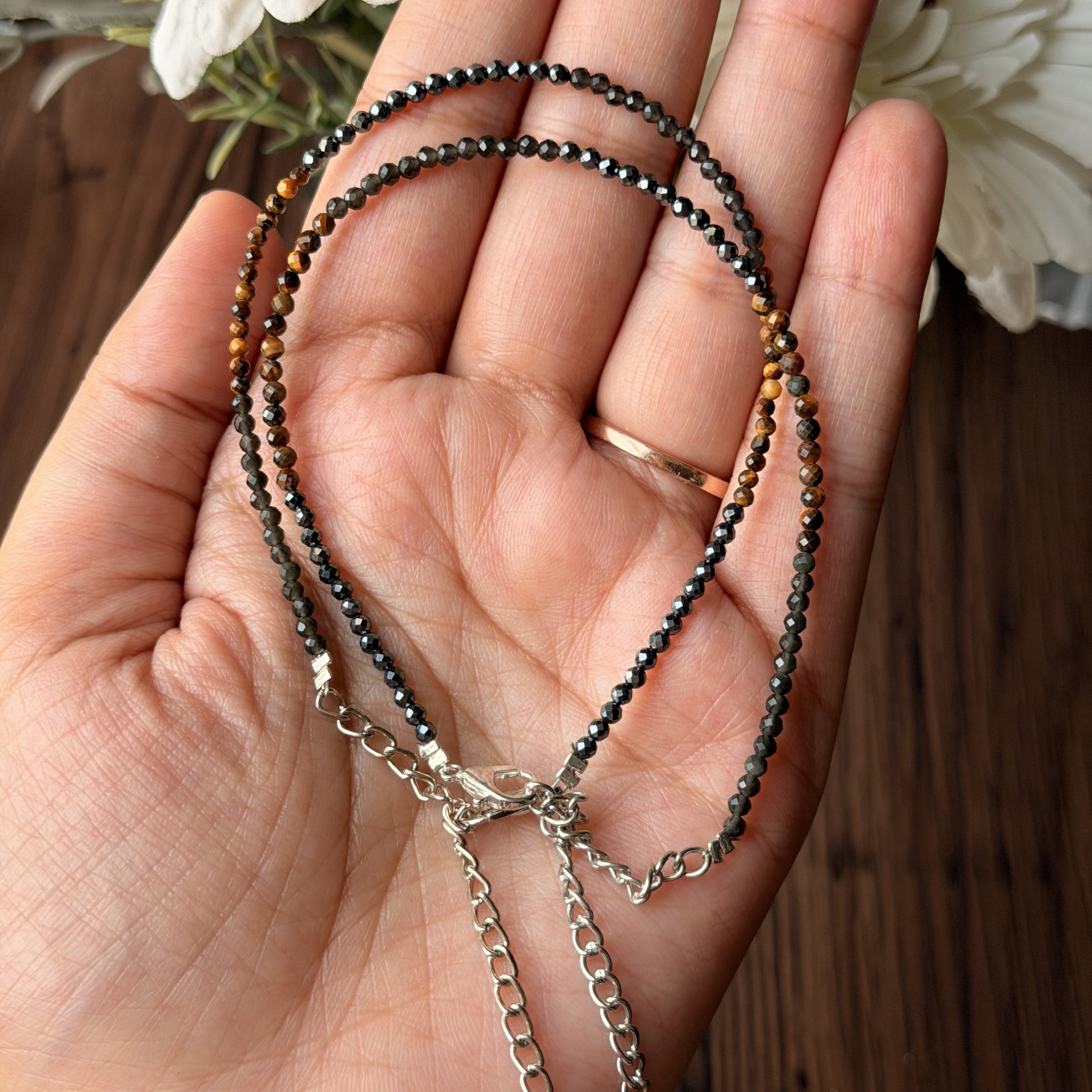 Triple Protection Crystal Anklet Pair for Positivity & Energy Shield | Healing Anklets