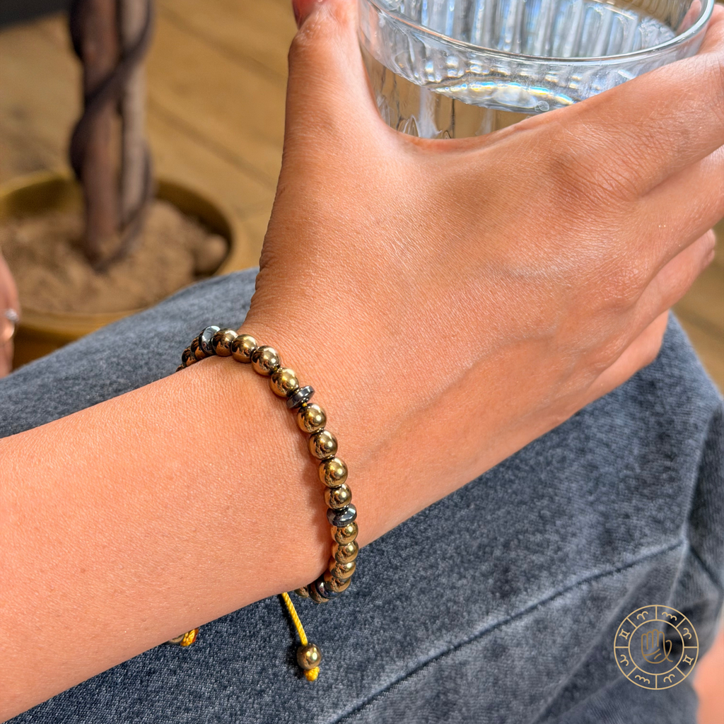 Golden Pyrite Energy Bracelet – Built for Wealth, Focus & Protection