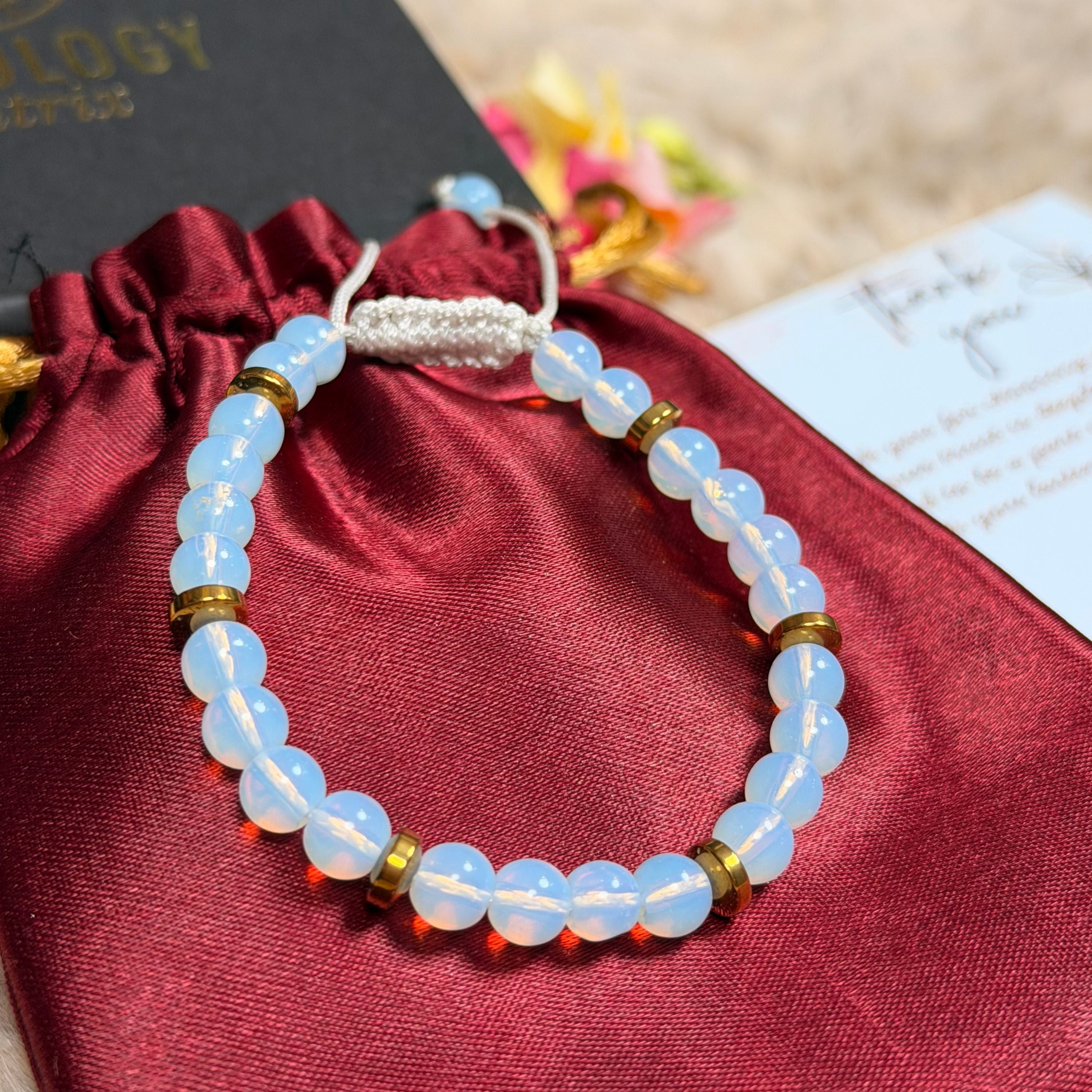 Opalite Natural Stone Bracelet for Creativity, Positivity & Balance