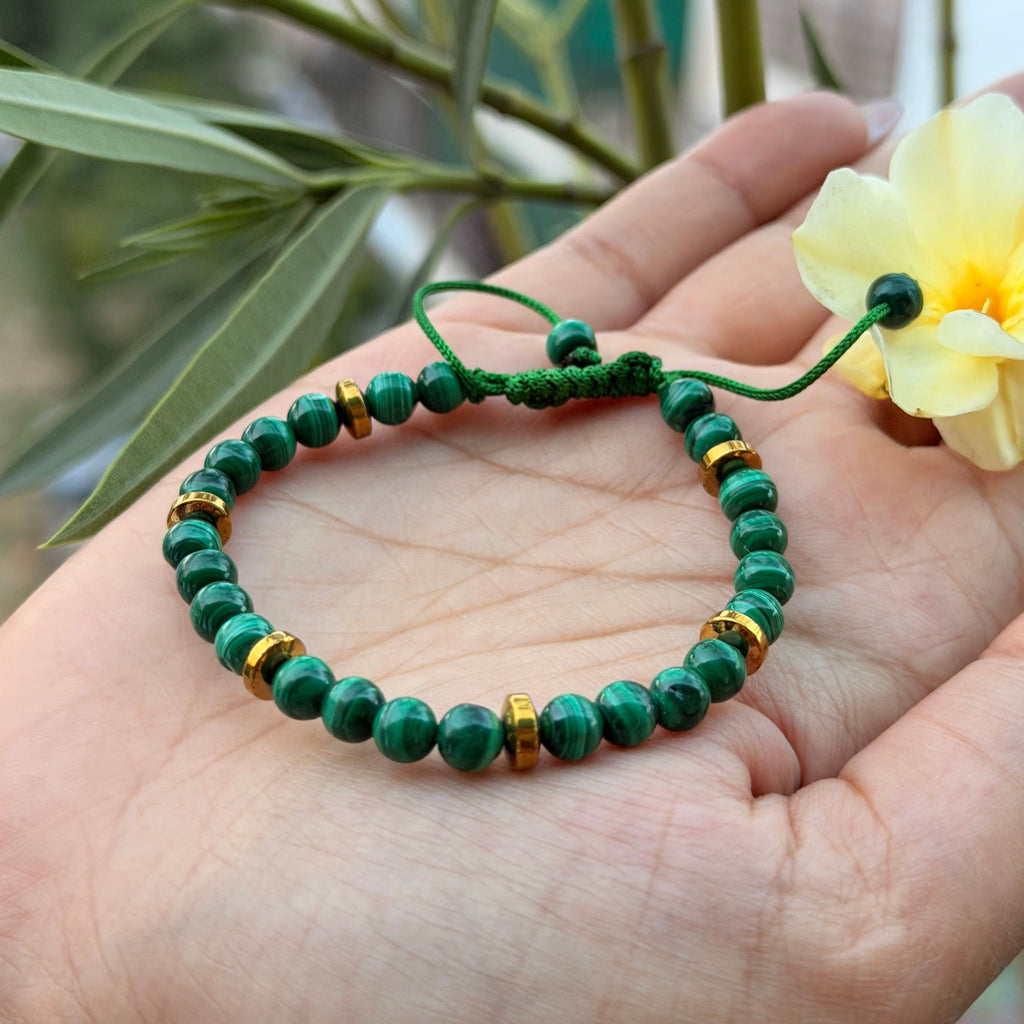 Malachite Bracelet for Transformation, Protection & Emotional Healing