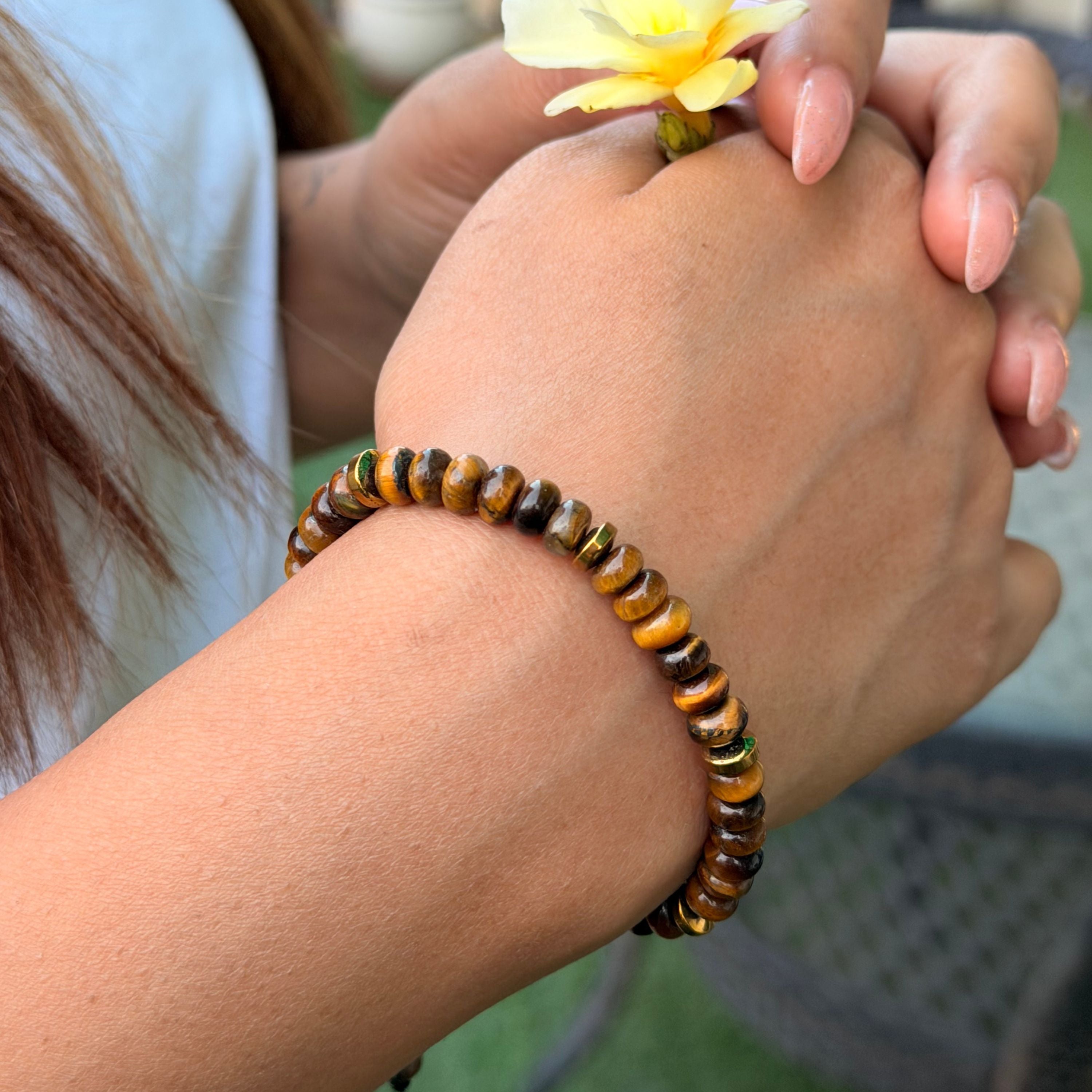 Tiger Eye Bracelet of Confidence, Protection & Success