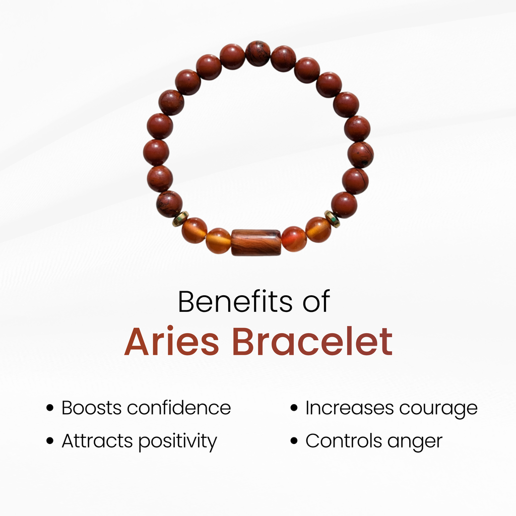 Aries Zodiac Bracelet for Confidence & Self-Control | Crystal Energy Bracelet