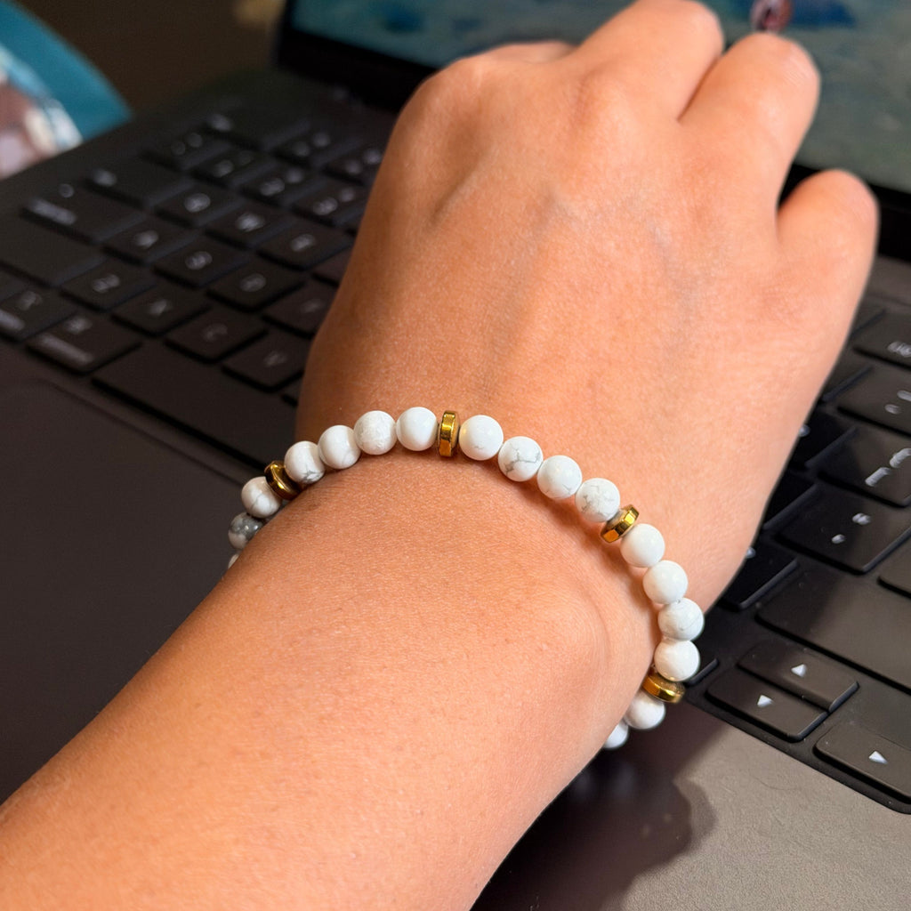 Howlite Bracelet of Calmness, Patience & Emotional Healing