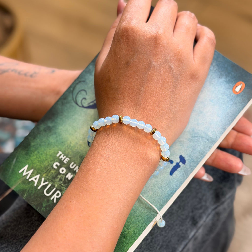 Opalite Natural Stone Bracelet for Creativity, Positivity & Balance