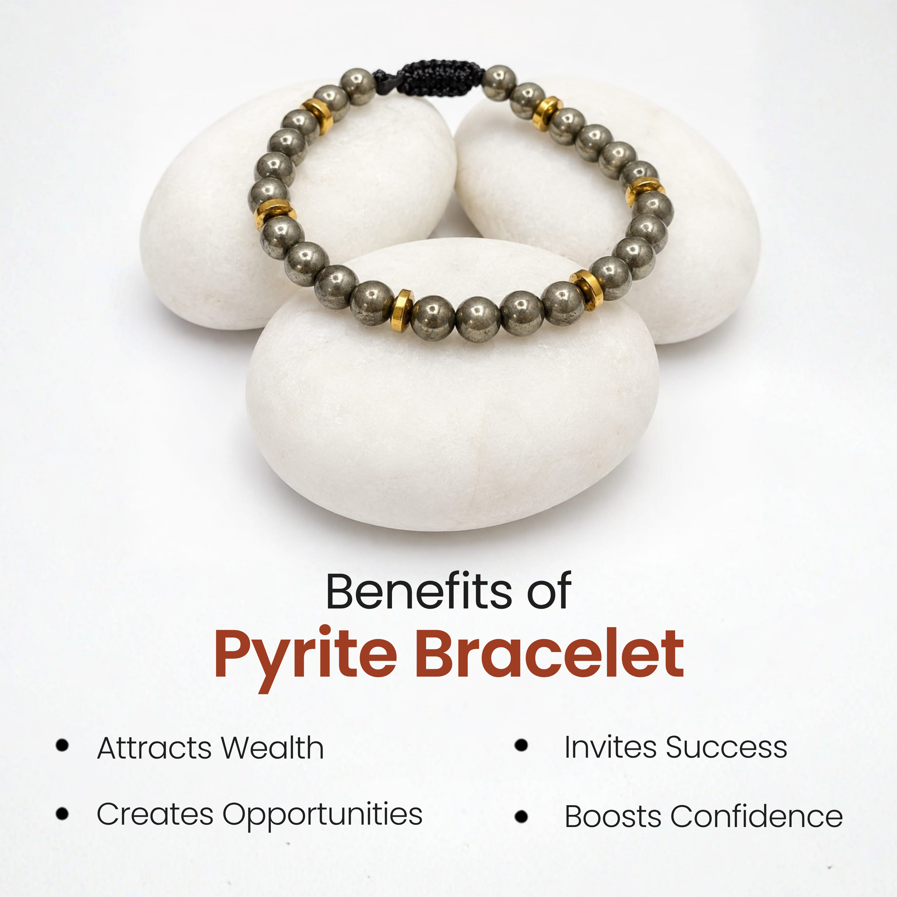 Pyrite Bracelet of Wealth, Protection & Confidence