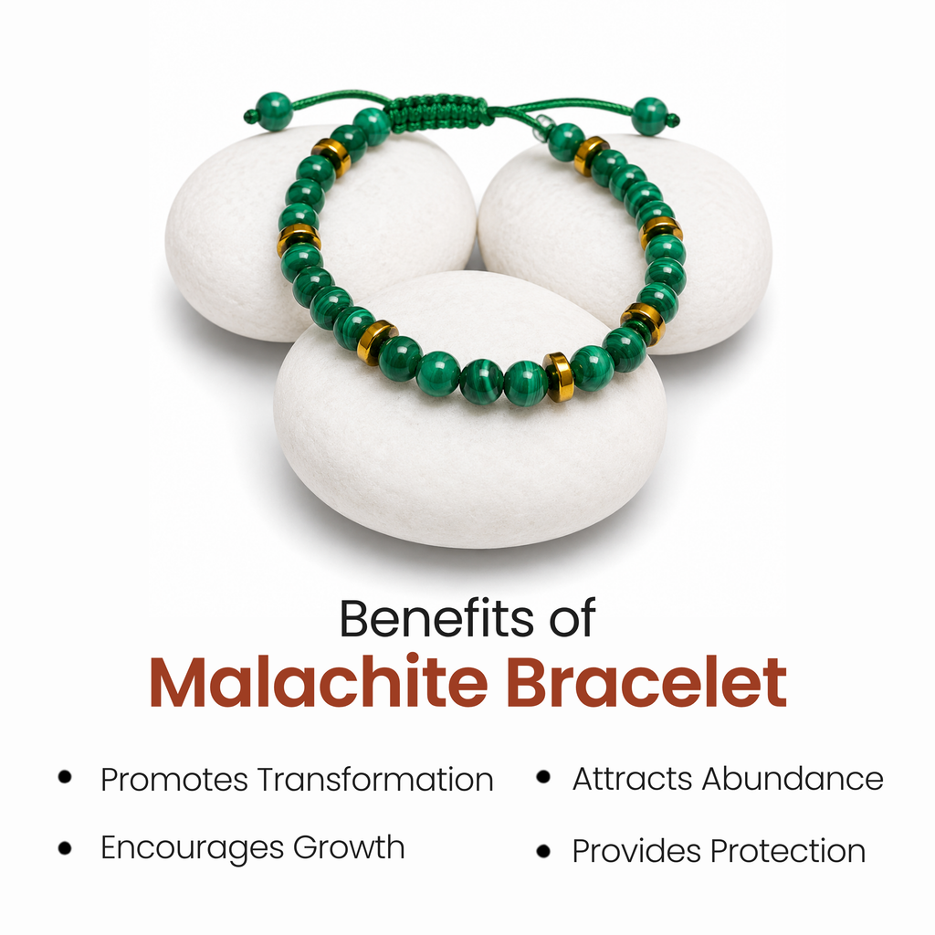Malachite Bracelet for Transformation, Protection & Emotional Healing
