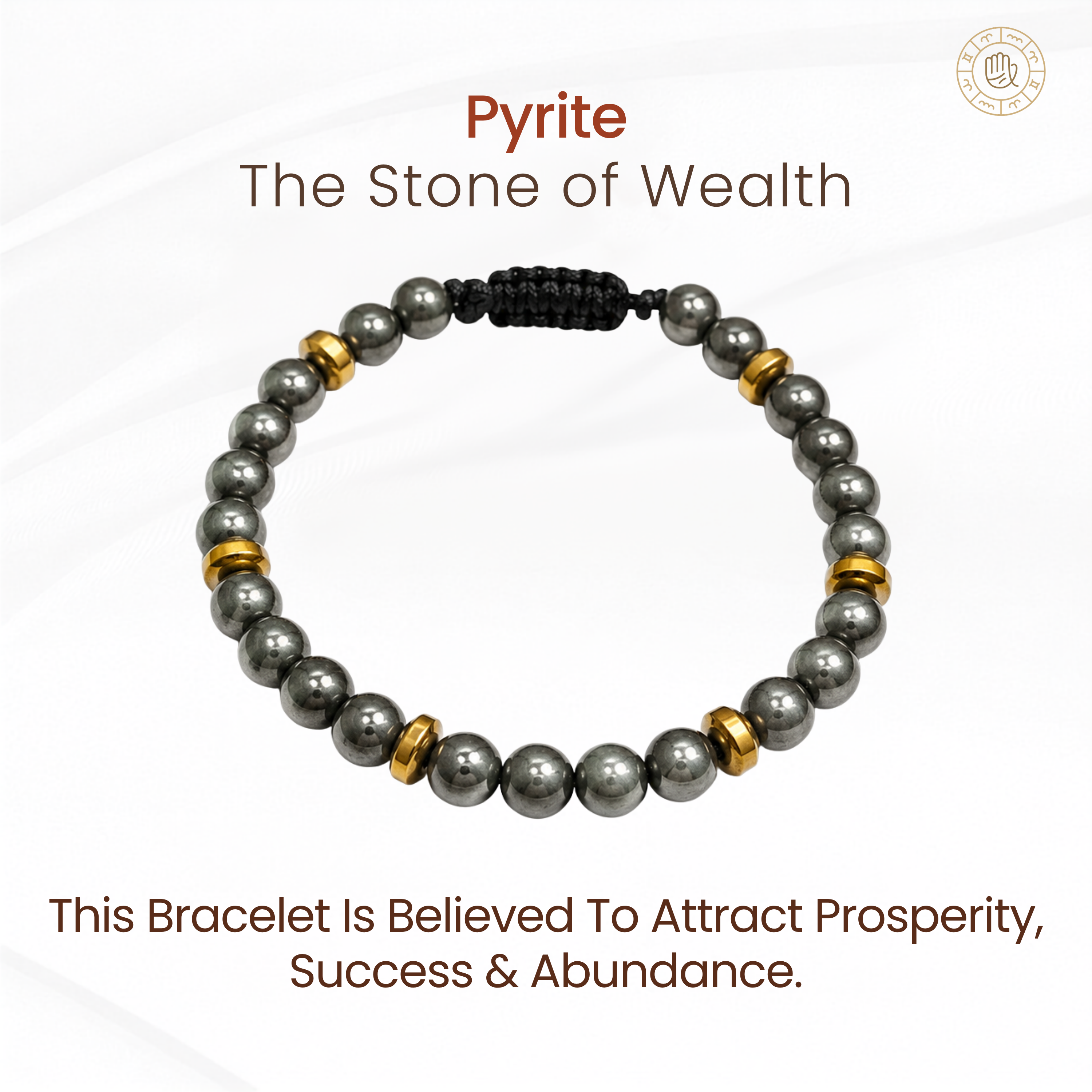 Pyrite Bracelet of Wealth, Protection & Confidence
