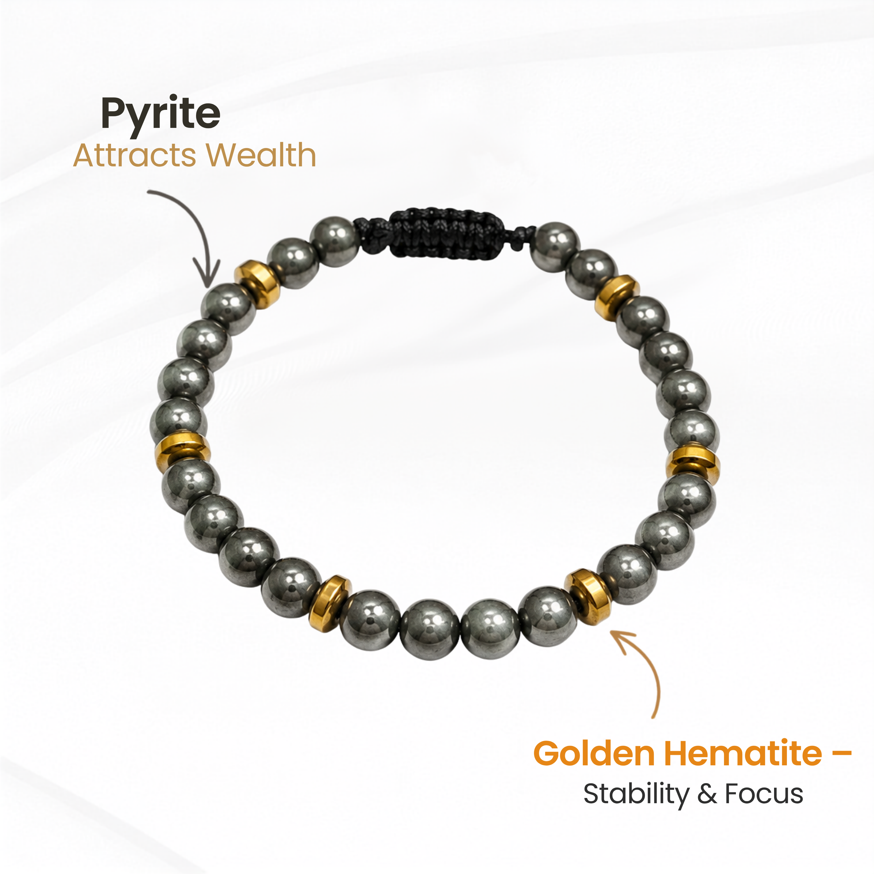 Pyrite Bracelet of Wealth, Protection & Confidence