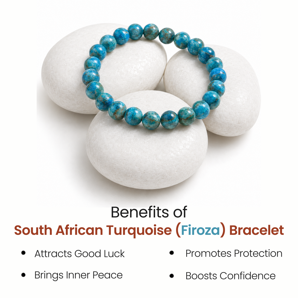 South African Turquoise (Firoza) Bracelet: Strengthens Communication & Confidence