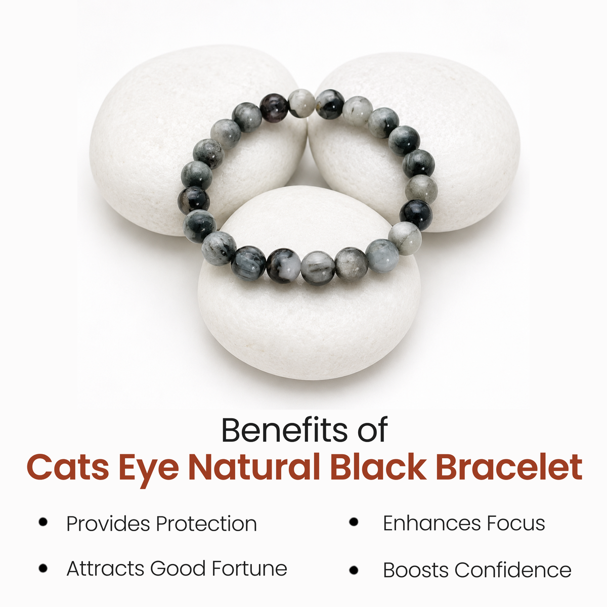 Cats Eye Natural Black Bracelet