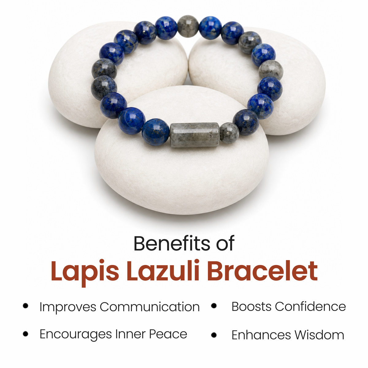 Lapis Lazuli Bracelet for Confidence, Wisdom & Self-Expression