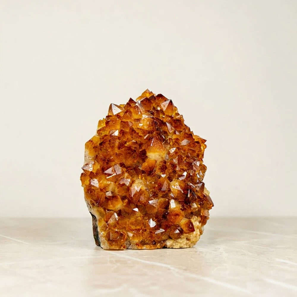 Raw Citrine Standing Crystal for Success & Positive Vibes