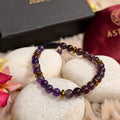 Amethyst Golden Hematite Bracelet for Calm, Healing & Stress Relief