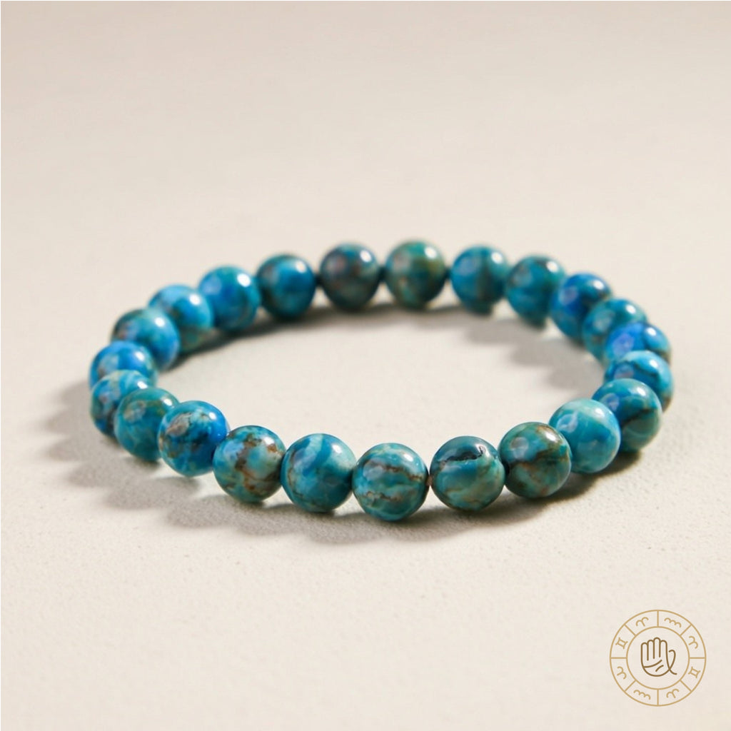 South African Turquoise (Firoza) Bracelet: Strengthens Communication & Confidence