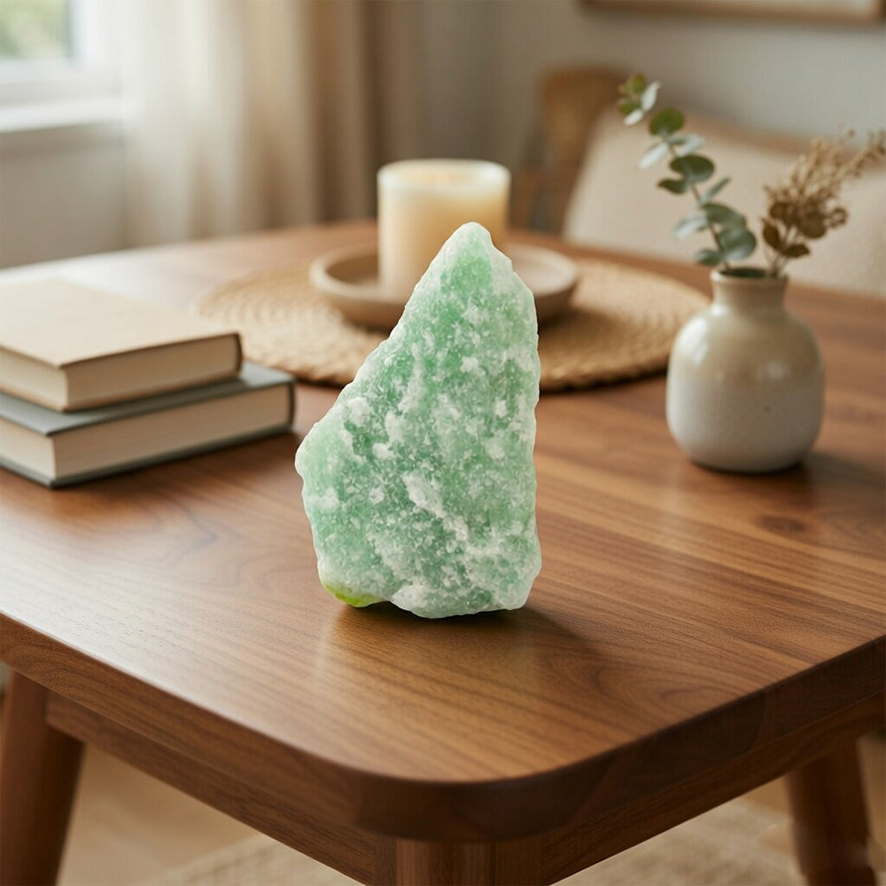 Natural Green Aventurine Cluster for Luck & Positive Energy
