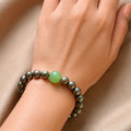 Pyrite with Green Aventurine Bracelet – Wealth, Luck & Success Attraction