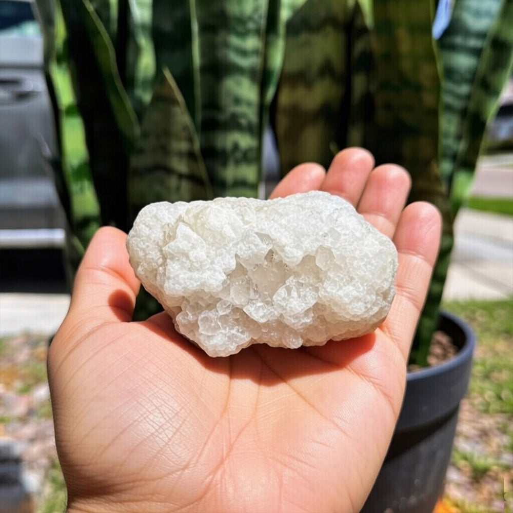 Raw Moonstone Crystal Cluster for Peace & Intuition