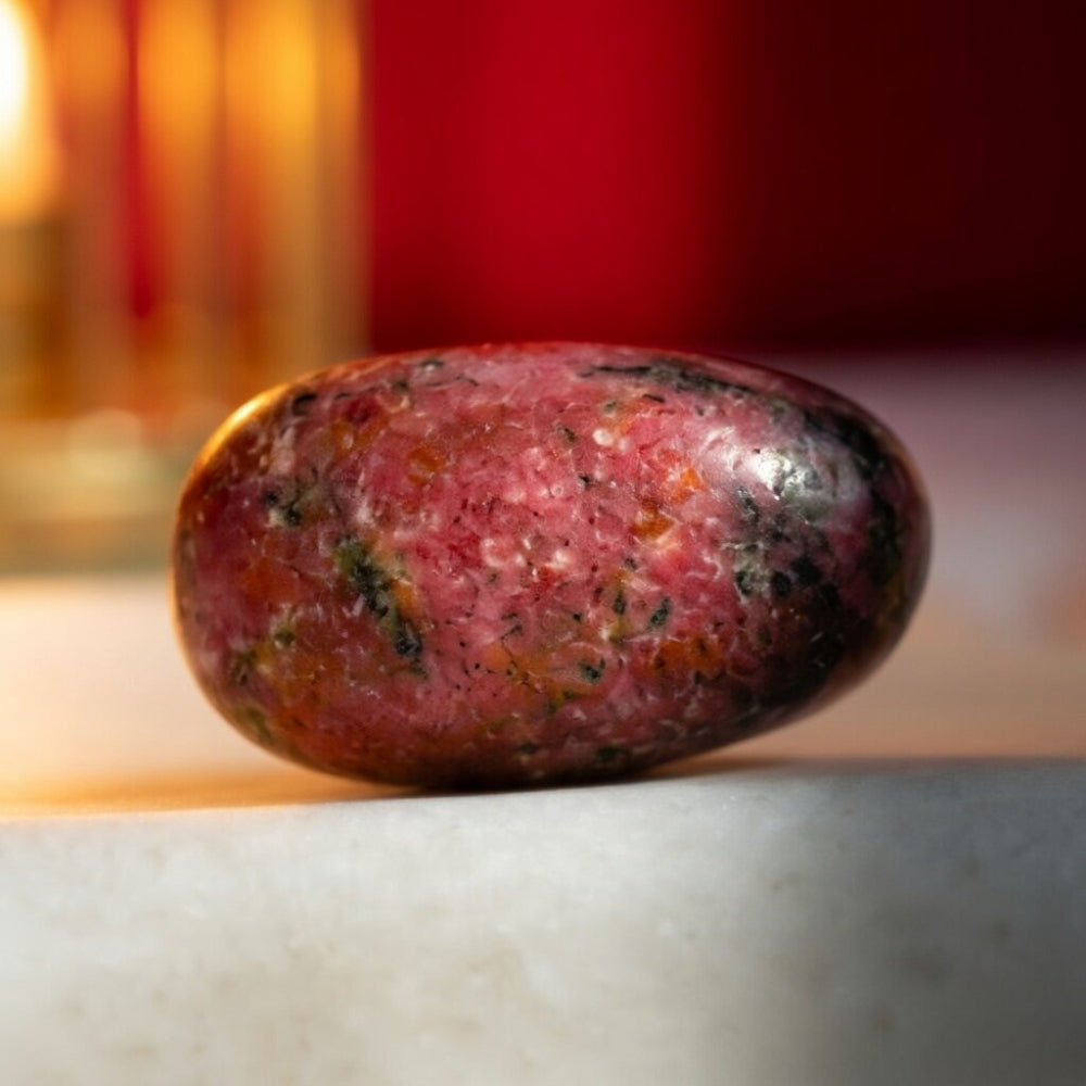 Rhodonite Tumble Stone for Emotional Healing & Balance
